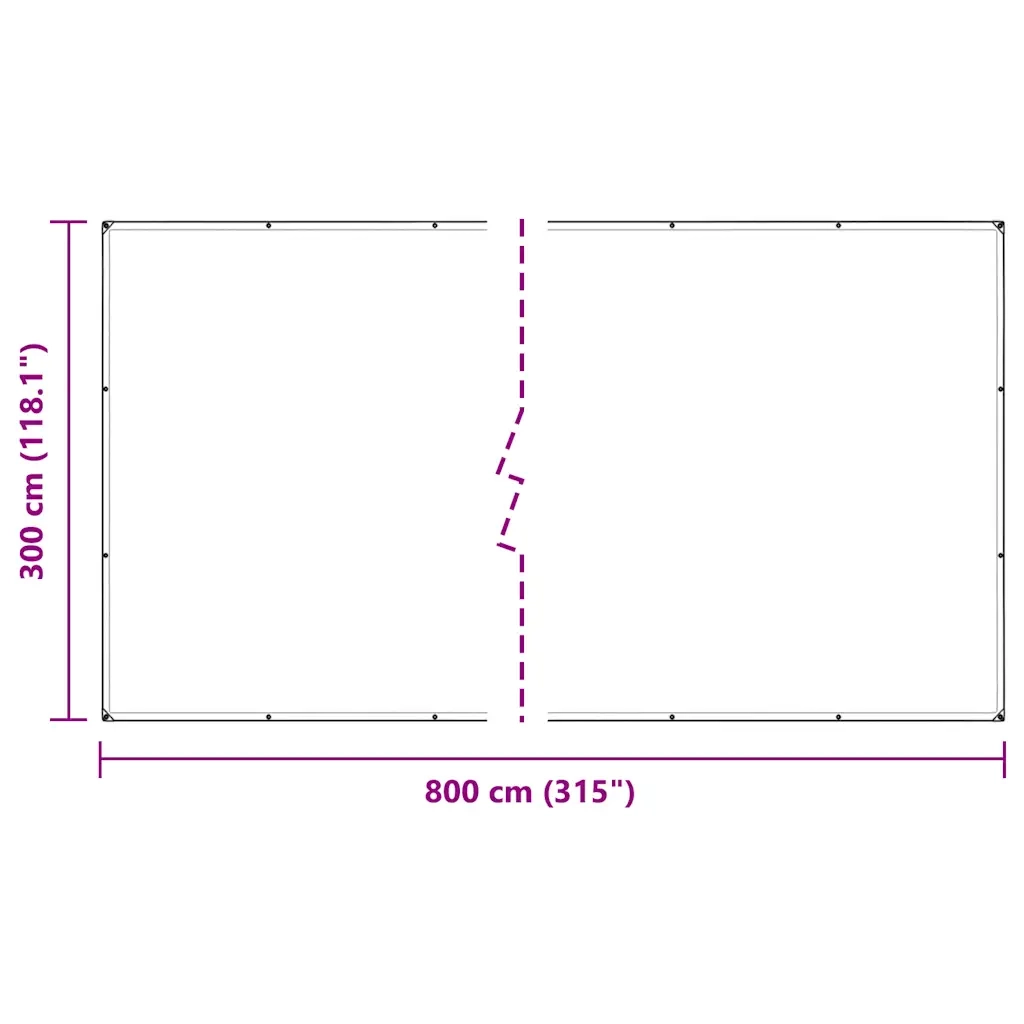 Telone Trasparente con Occhielli 3x8 m in PVC 4018603