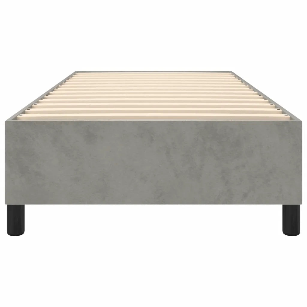 Struttura Letto a Rete a Molle Grigio Chiaro 90x190 cm Velluto 3121090