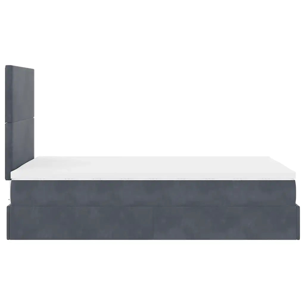 Struttura Letto Pouf con Materassi 120x200 cm Velluto 3313392
