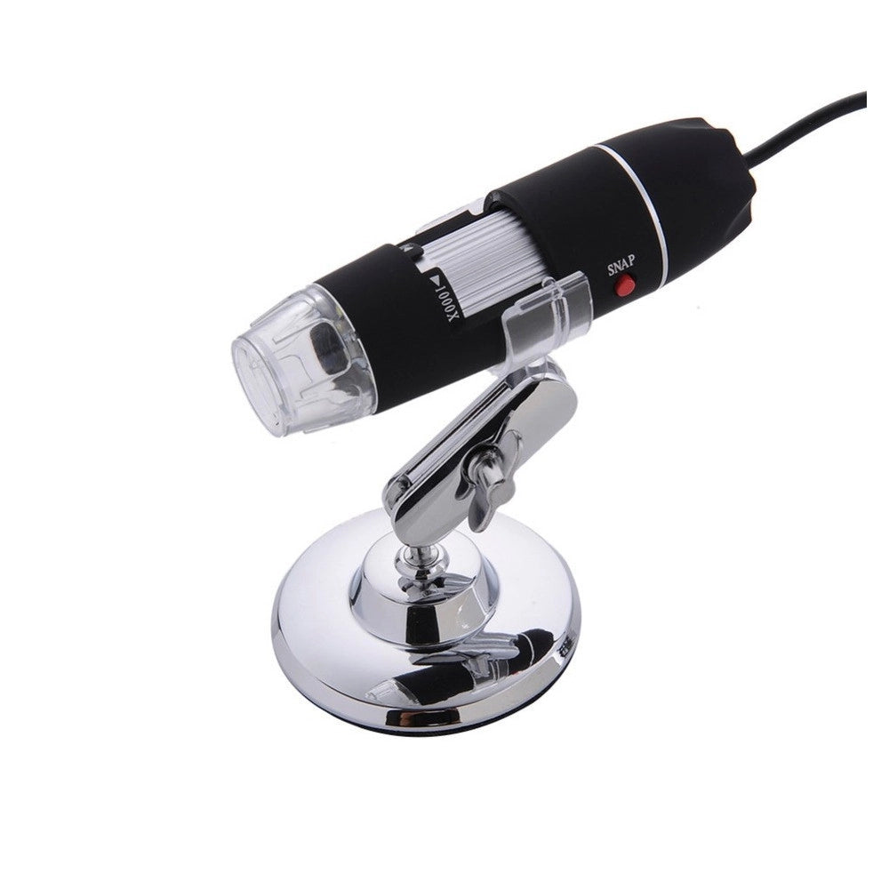 Trade Shop - Microscopio Usb Digitale 40x 1000x Pc Notebook Foto Video 8 Led 2.0 Mpx Staffa -