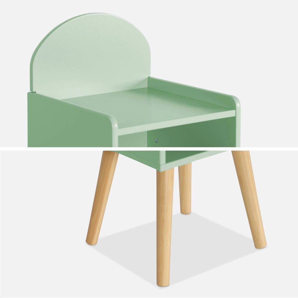 Comodino per bambini, verde