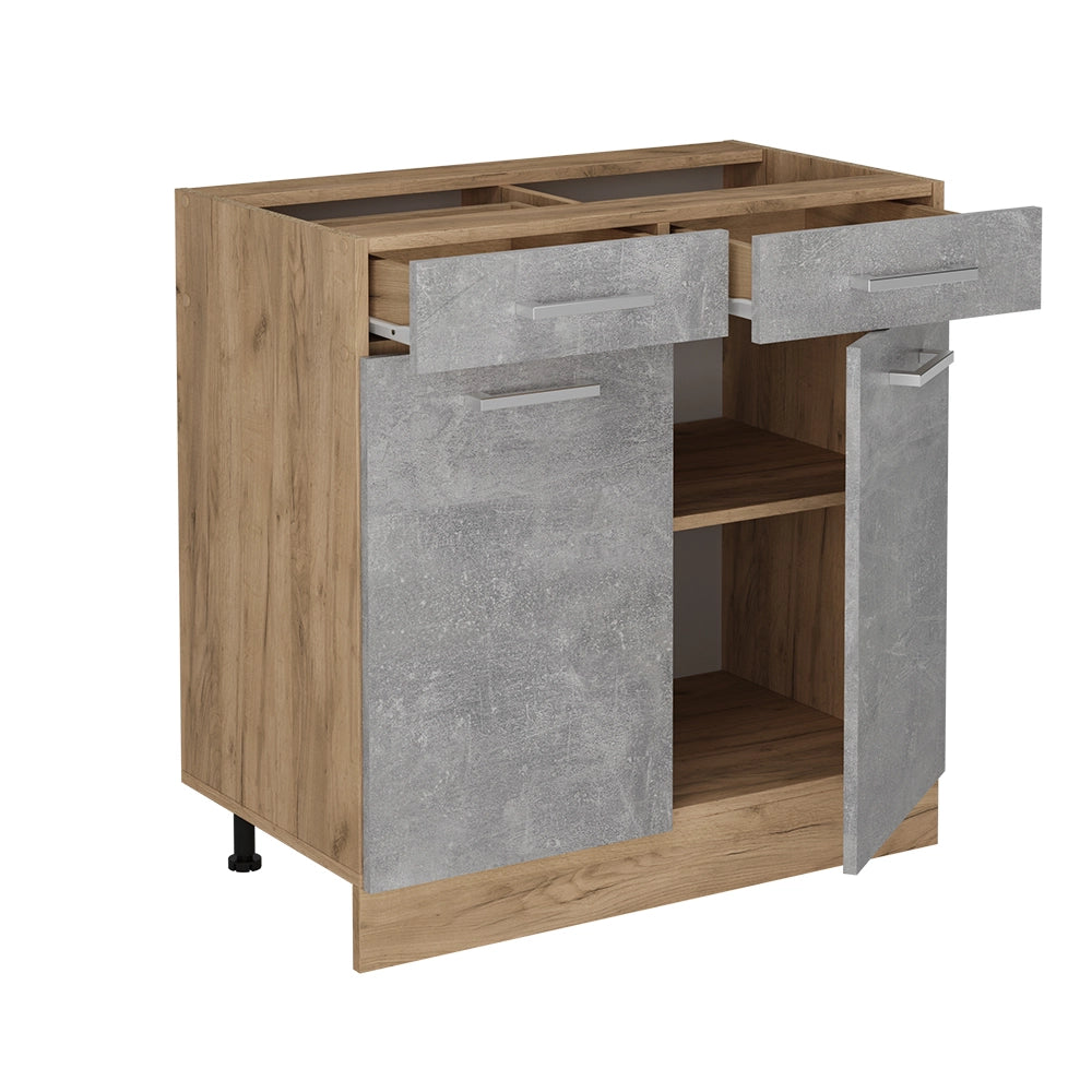 Vicco Mobiletto base per cucina Calcestruzzo 80 cm , PL Antracite