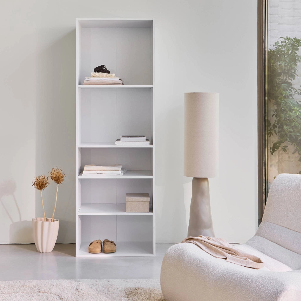 Modulo armadio con 5 ripiani, bianco