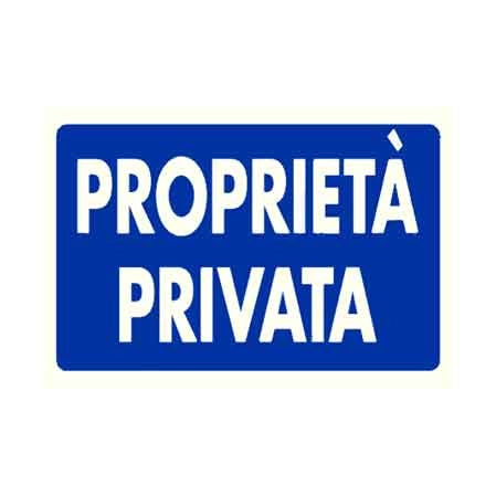 CARTELLO 'PROPRIETA' PRIVATA' 20x30 cm - 10 pezzi