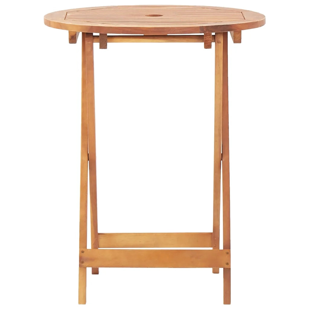 Set da Bistrot 3pz Nero in Polipropilene e Legno Massello