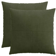 Federa 2 pcs ALMELO Verde 60 x 60 cm corduroy 915417