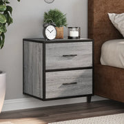 Comodini a Muro 2 pz Grigio Sonoma 40x31x39,5 cm 848731