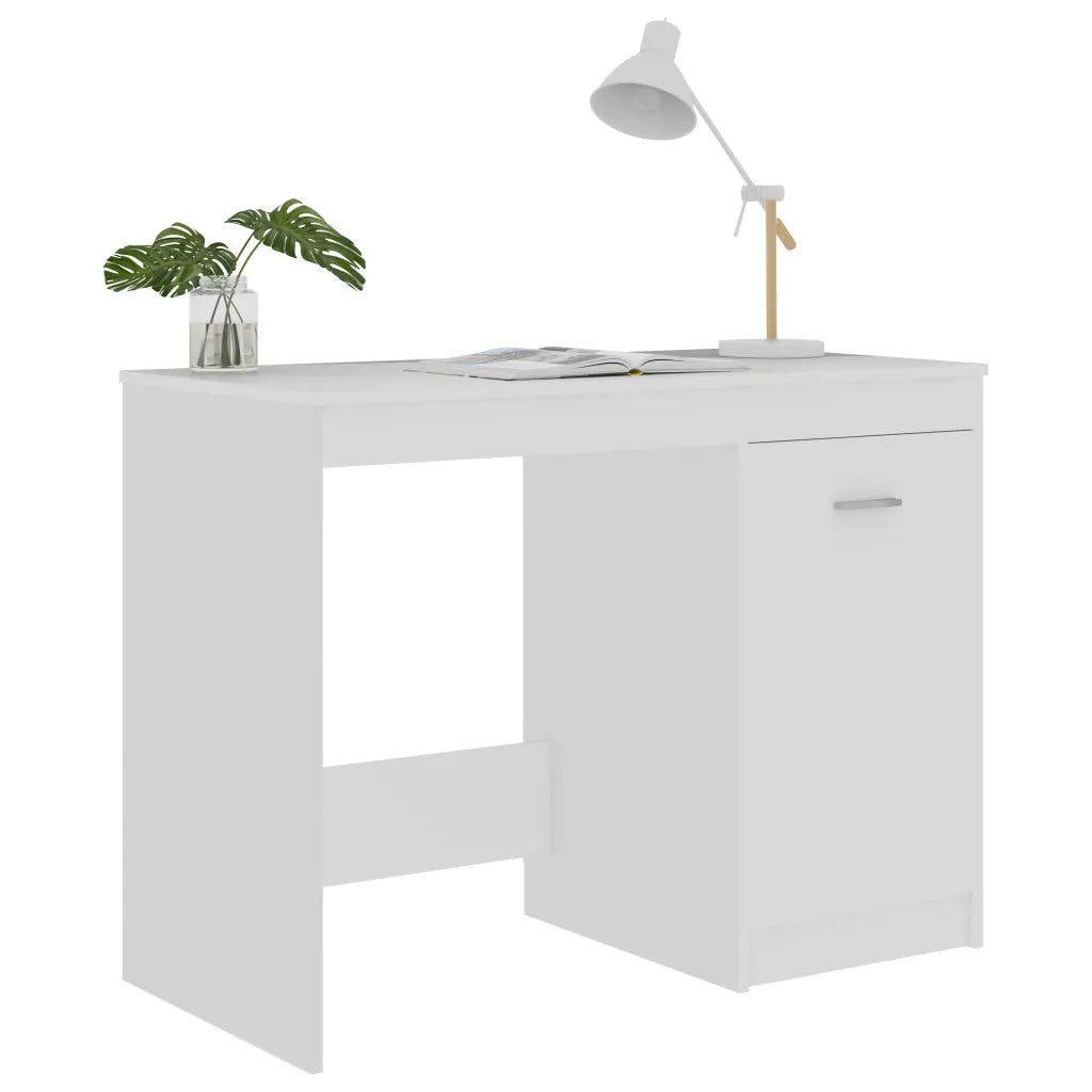 Scrivania Bianca 100x50x76 cm in Legno Multistrato 801796