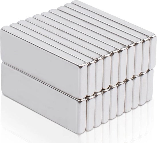 Magnetici rettangolari a neodimio - super resistenti - 20 pezzi - 30 x 10 x 3 mm - per ufficio e cucina