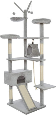 Cat Tree - 210 cm - 6 livelli - Grigio chiaro