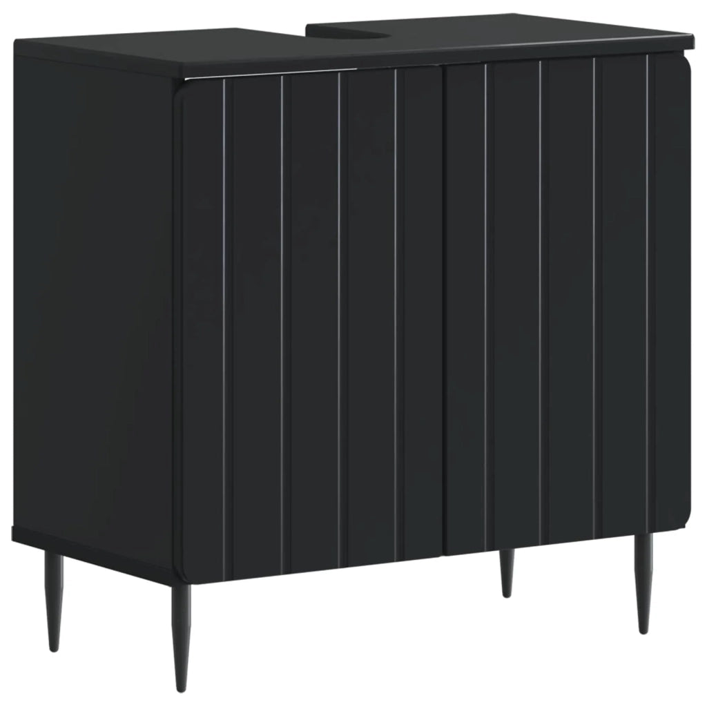 Set di armadietti da bagno in 3 pezzi ZWOLLE Nero 3417433