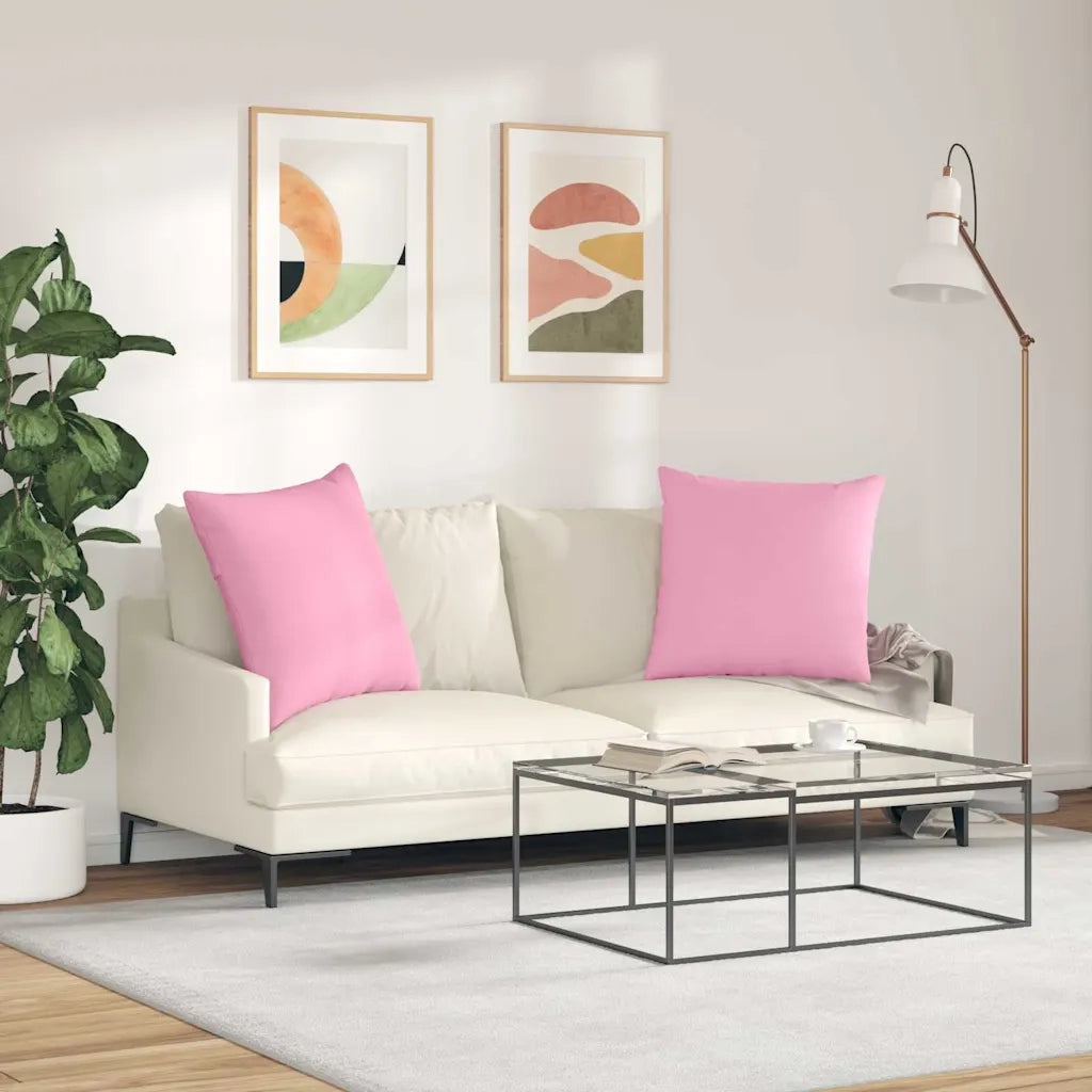 Cuscini da Divano 2 pcs Rosa 80 x 80 cm Tessuto 42014055