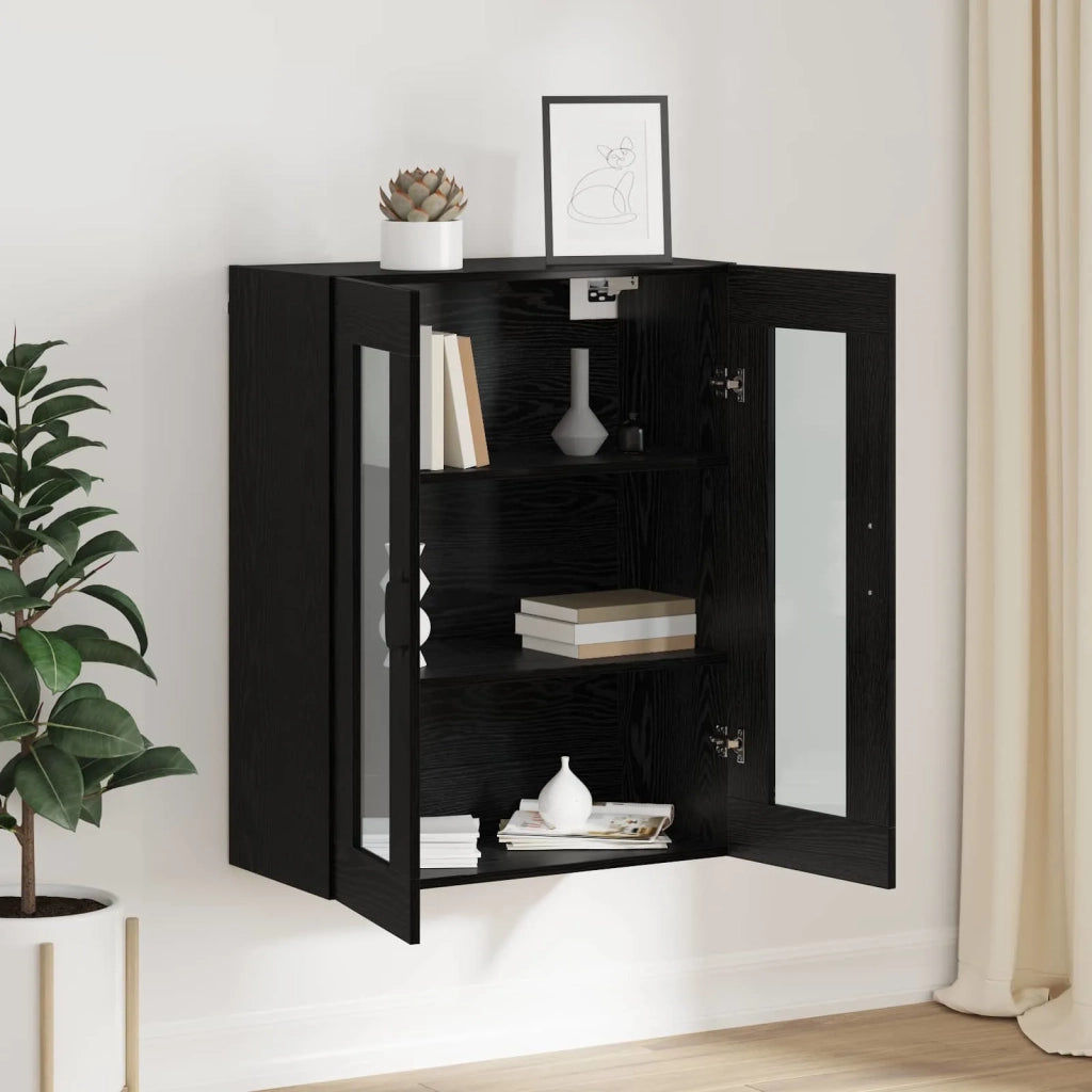 Armadio Montaggio a parete Rovere Nero 69,5 x 34 x 90 cm 879467