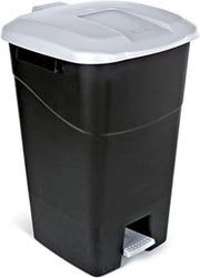 Cassetto di raccolta rifiuti 60 Litri - Contenitore di raccolta rifiuti 60 Litri - Cestino 60 Litri - Coperchio base nero/grigio