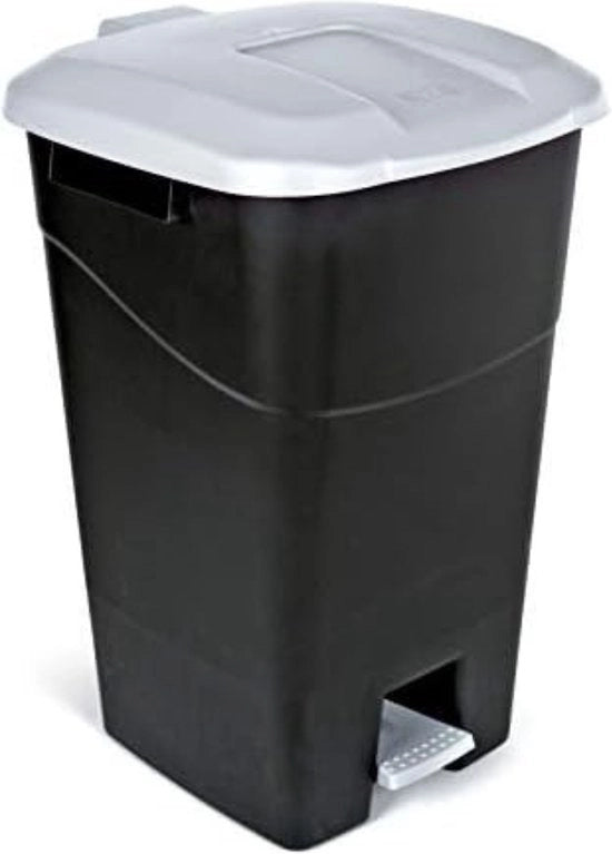 Cassetto di raccolta rifiuti 60 Litri - Contenitore di raccolta rifiuti 60 Litri - Cestino 60 Litri - Coperchio base nero/grigio