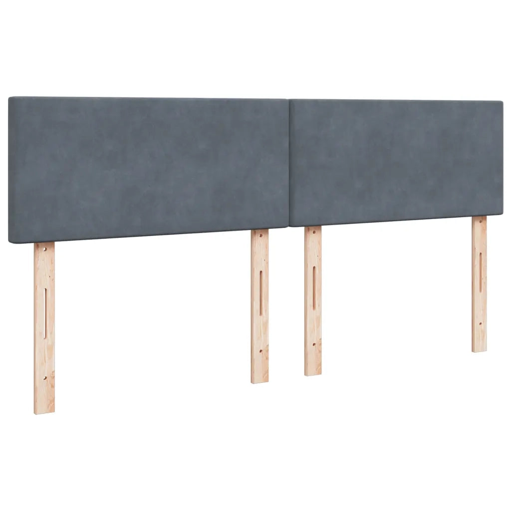 Giroletto a Molle con Materasso Grigio Scuro 200x200 cm Velluto 3286397