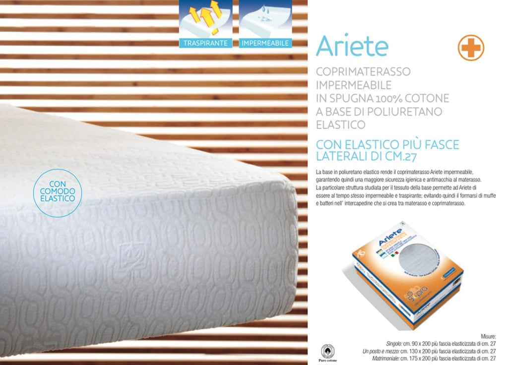 Coprimaterasso Ariete Impermeabile E Traspirante - Singolo - Ariete