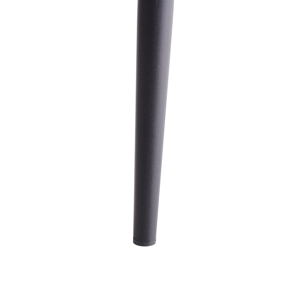 Set di 2 sedie da pranzo con sedile imbottito in velluto beige tortora con braccioli e gambe in metallo Nero