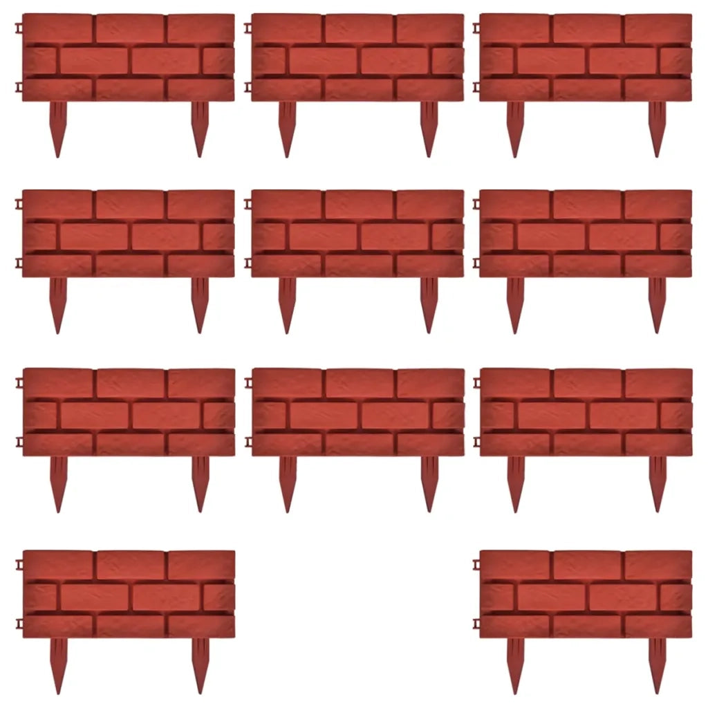 Divisorio Ambienti | Divider per stanze | Paravento per Prato con Design a Mattoni 11 pz
