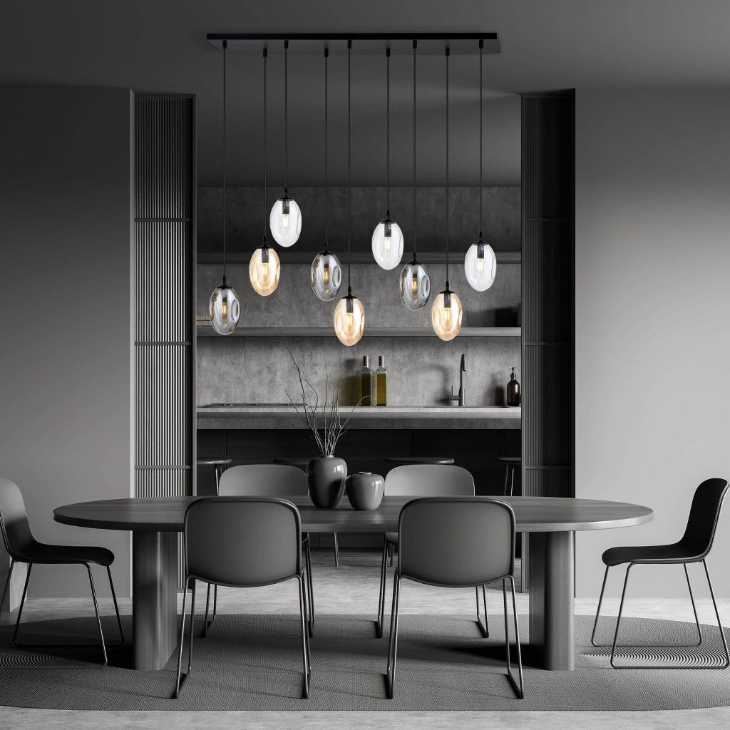 Lampadario Emibig Astral 9 luci E14 vetro multicolor