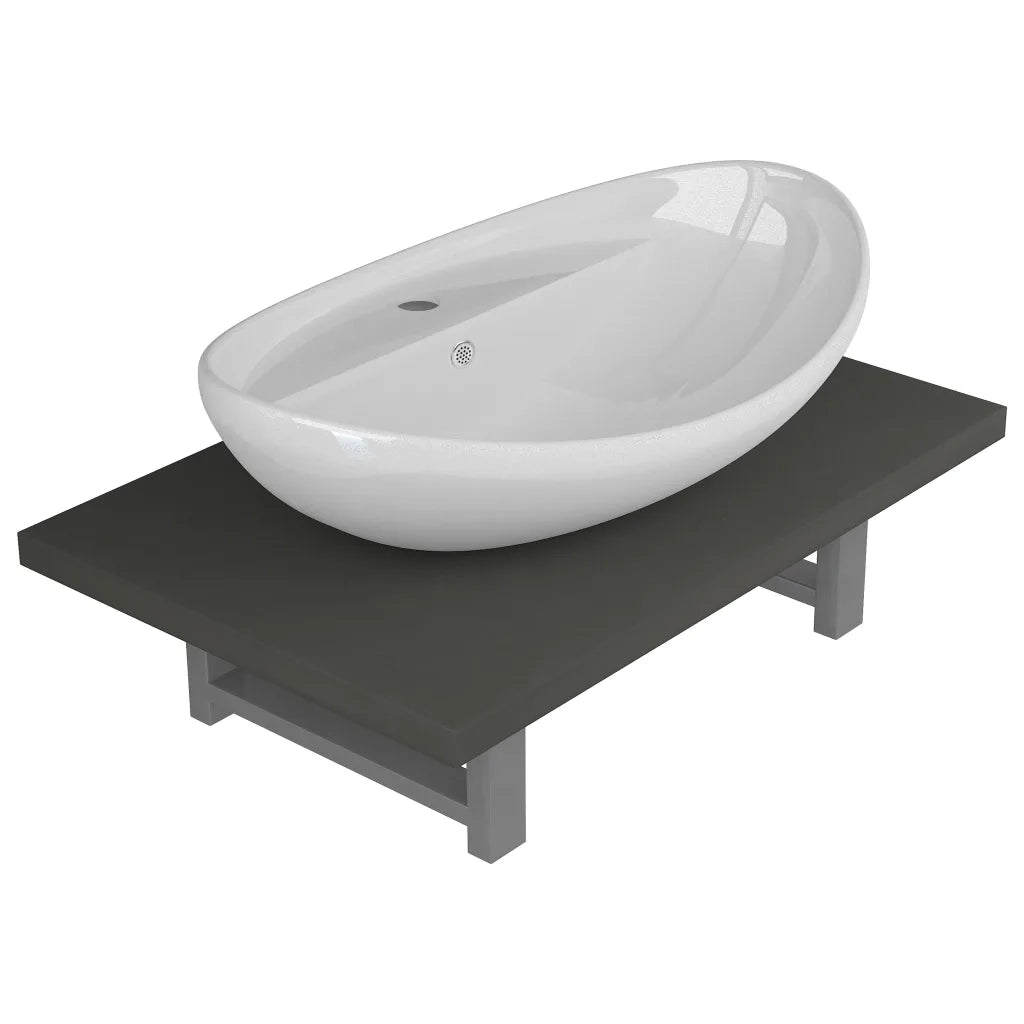 Set Mobili da Bagno | Armadio da bagno 2 pz Ceramica Grigio