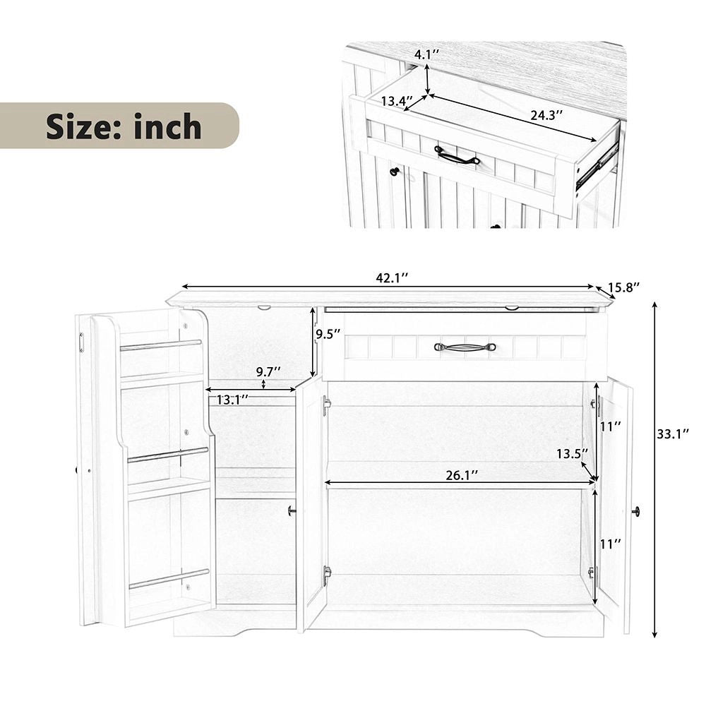 Buffet moderno elegante - Xylo - 3 porte 1 cassetto