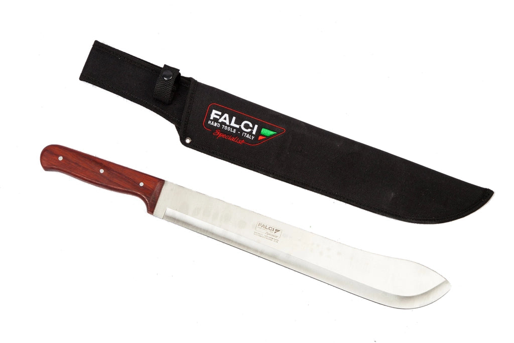 Roncola Machete Falci Acciaio Laminato Legno Cm 50 con Custodia