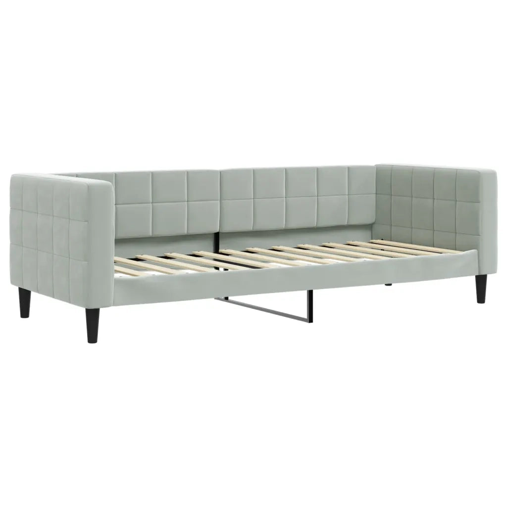Divano Letto Estraibile Materassi Grigio Chiaro 80x200 Velluto 3196708