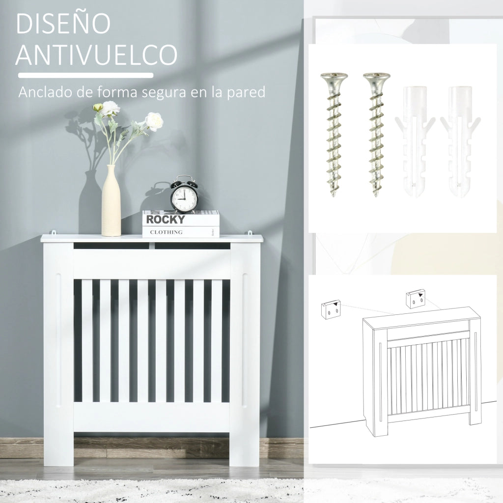 Mobile TV per termosifone ¨C Minimal ¨C 78x19x81 cm bianco