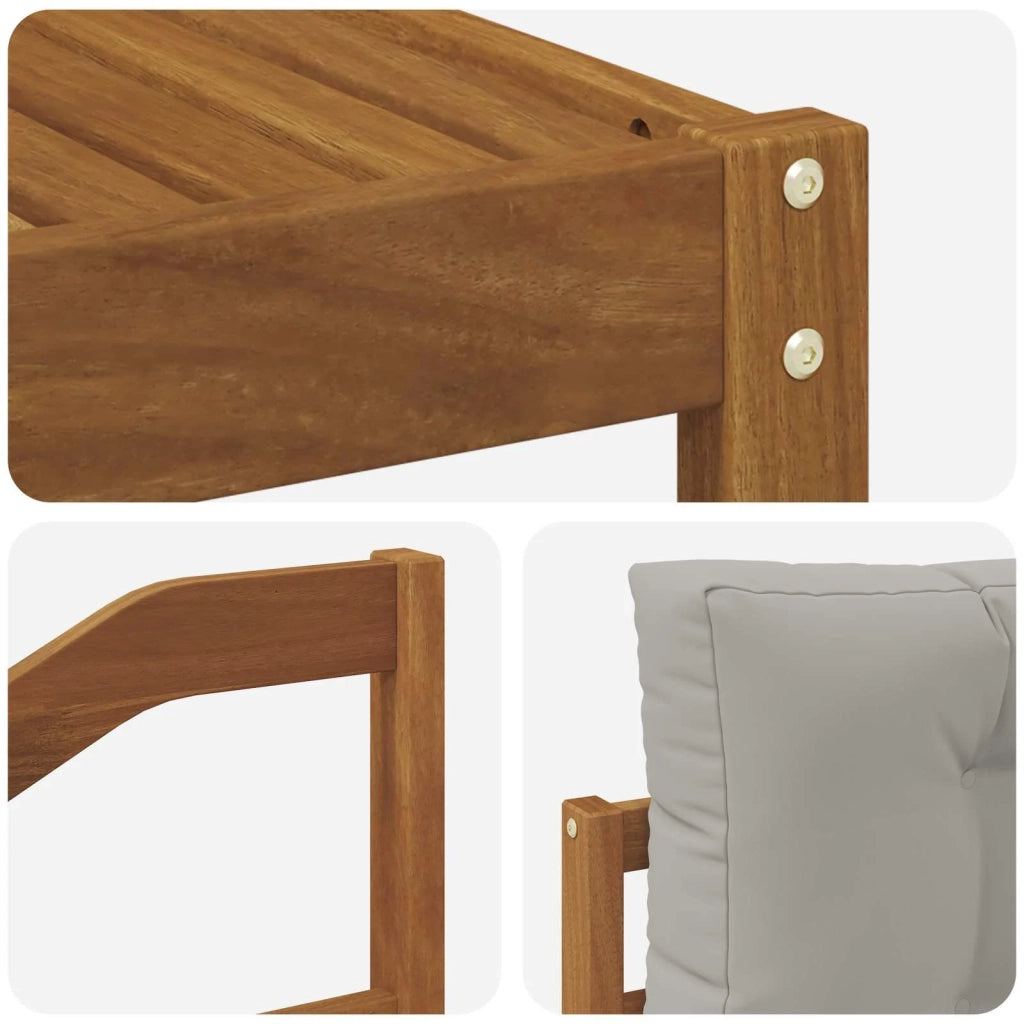 Set di divani da esterno 6 pcs Grigio Naturale e Chiaro 3367839
