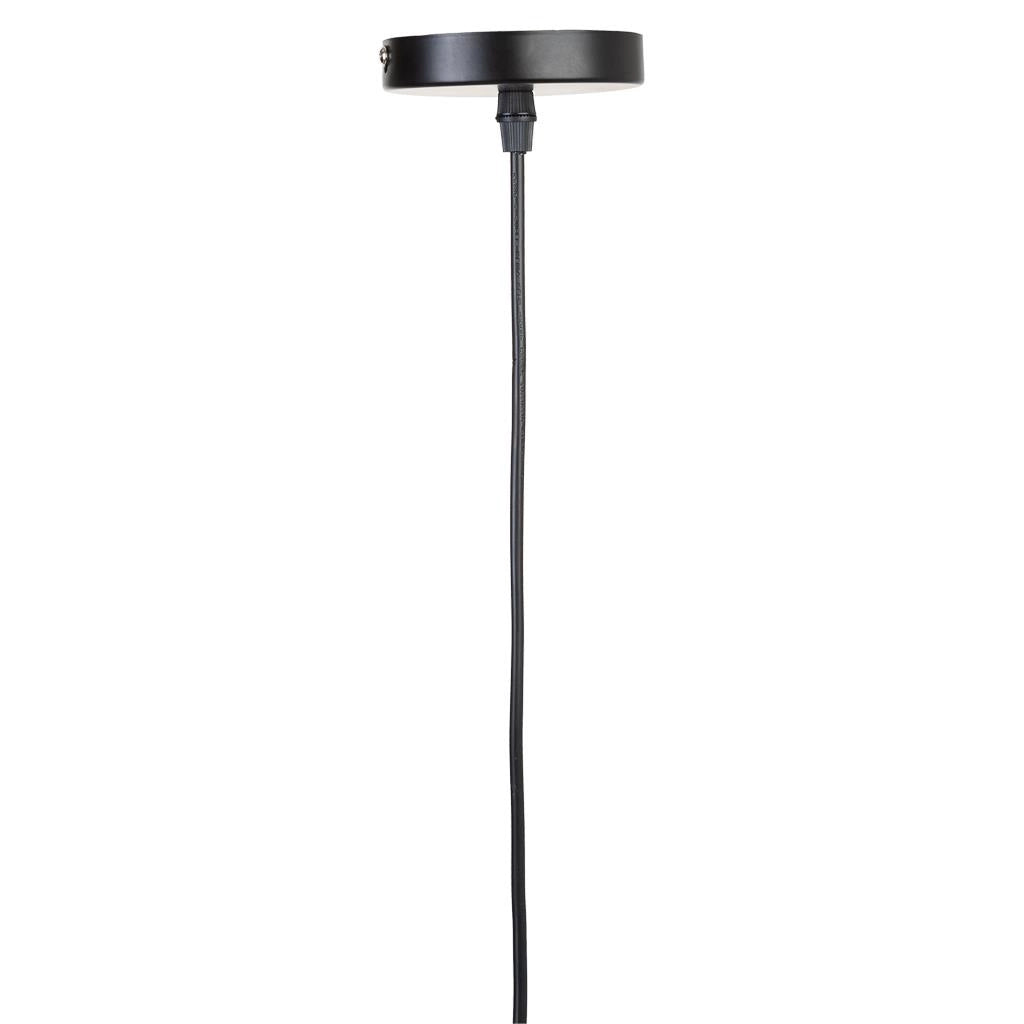 Plafoniera in legno nero e metallo 27x27x30