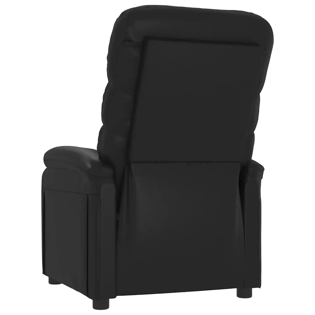 Poltrona Reclinabile Nera in Similpelle 342686