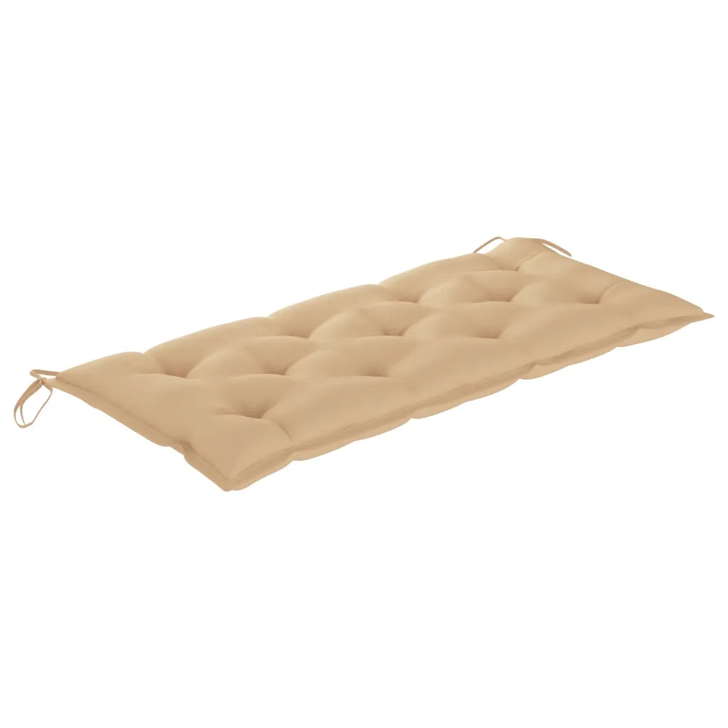 Panca da Giardino Pieghevole con Cuscino 118 cm in Bambù 3063867