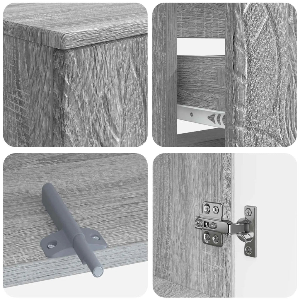 Set di Armadi da Bagno da 2 Pezzi DELFT Sonoma grigio 3418032