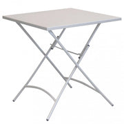 Tavolo da Giardino Bristol 70x70 Tortora in Acciaio Pieghevole – Tavolo Quadrato da Esterno