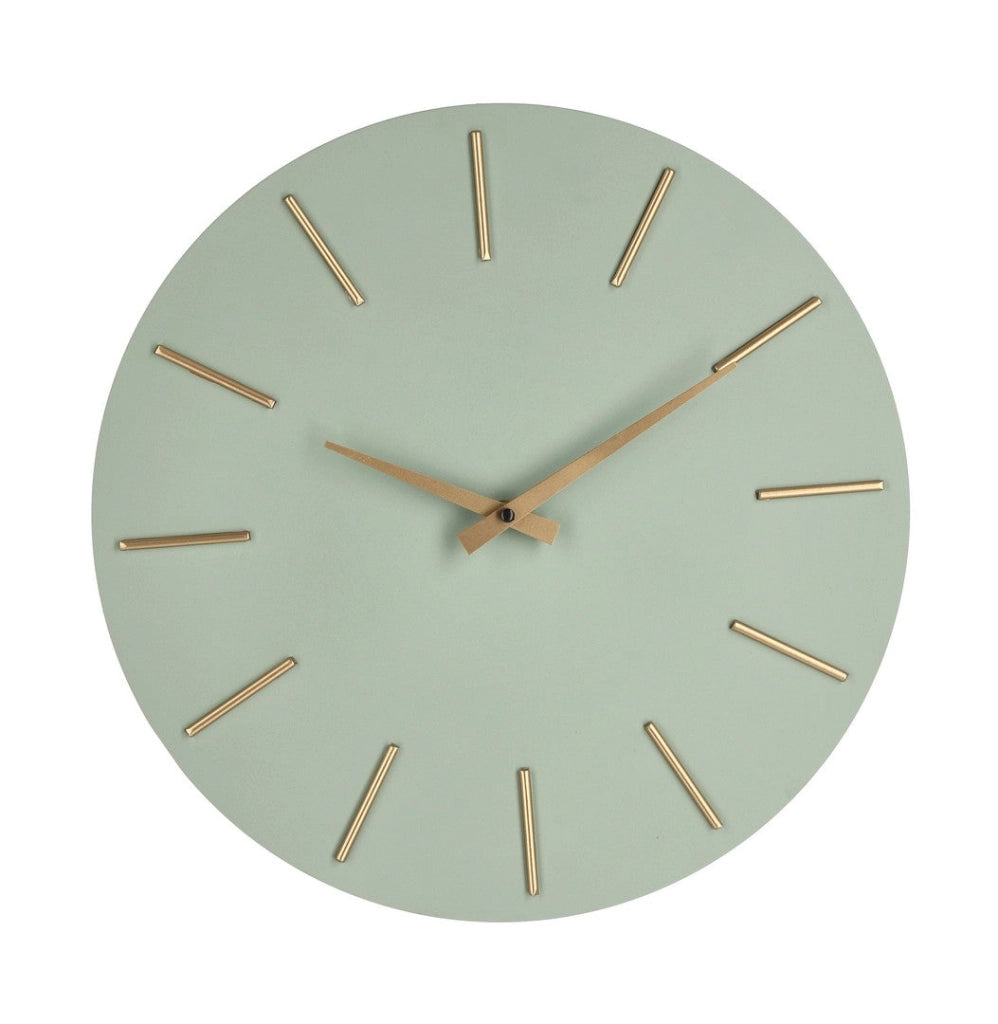 Orologio da Parete  Ø40x5 cm in Legno TimeLine Salvia
