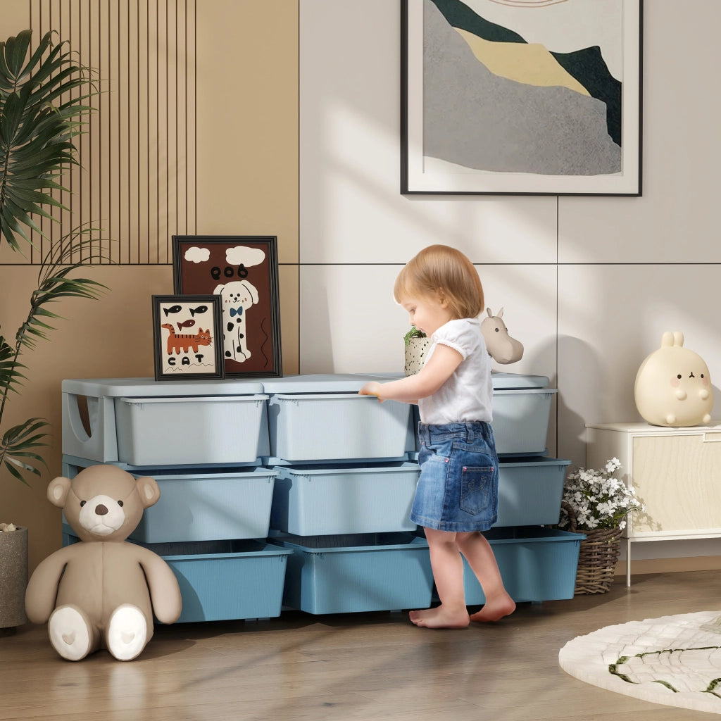 Mobile cassettiera bambini 9 cassetti - Xylo - Blu