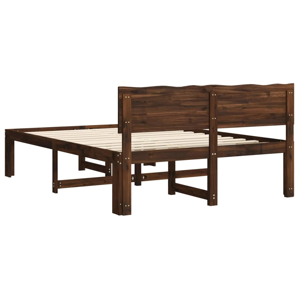 Letto matrimoniale con testiera ROSTOCK Marrone Scuro 903443
