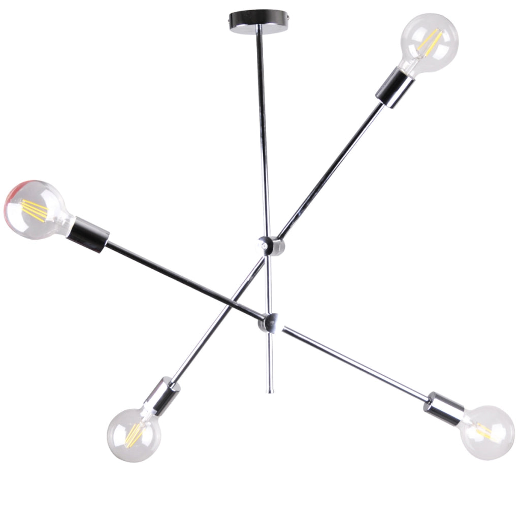 Lampada a sospensione MORA cromata 4xE27 Ø75cm Polux