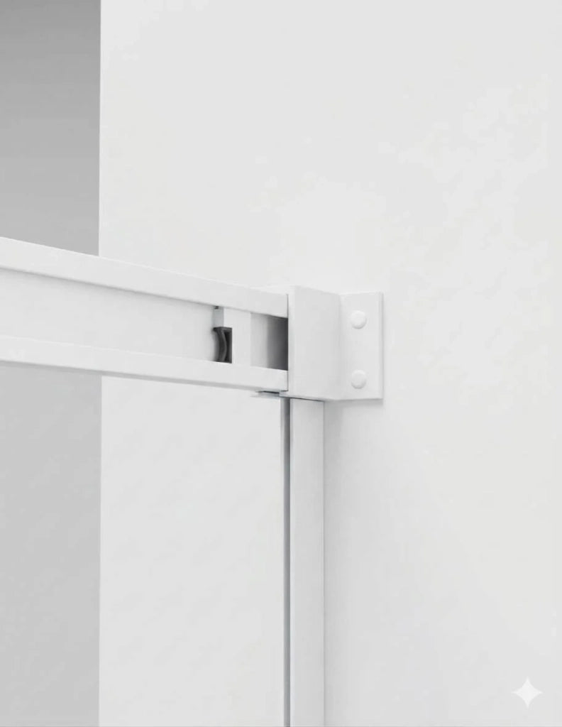 Box doccia THALASSA (BASIC) 1+1 con lato fisso laterale 105x100 cm Bianco vetro trasparente