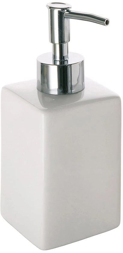 Dispensatore di sapone liquido - ceramica - bianco - 1 pezzo