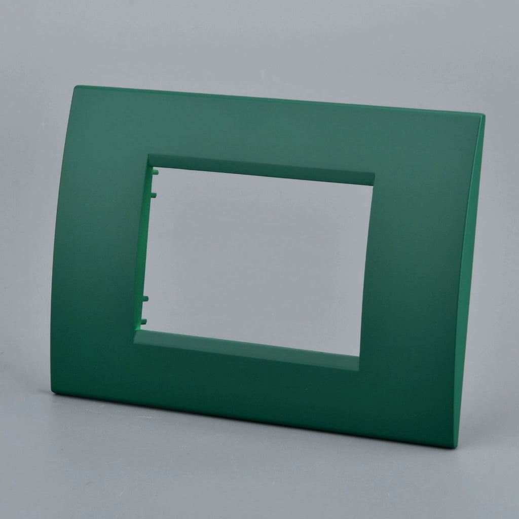 Placca Plastica Quadrata MBL 3M Verde Compatibile Bticino Living