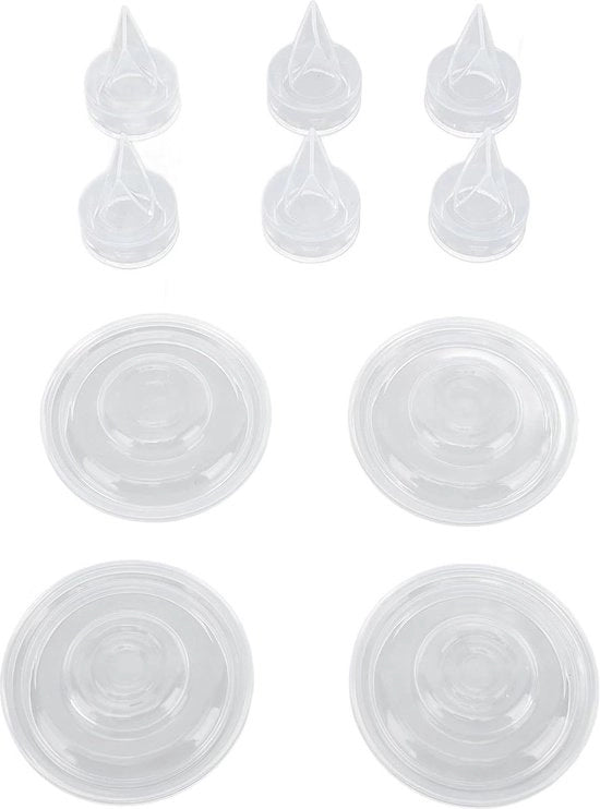 Parti per Pompatura Elettrica del Latte - Valvole a Becco di Anatra Sicure con Membrana di Gomma Silicone Imprigionata per la Curà della Poppa.