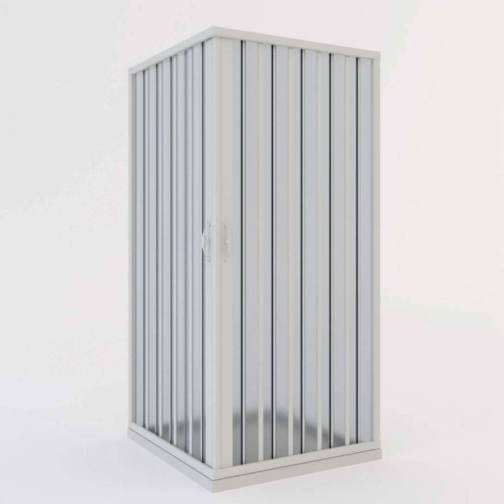 Box doccia a soffietto in PVC 80x120 cm H 185 mod. Aster con apertura centrale