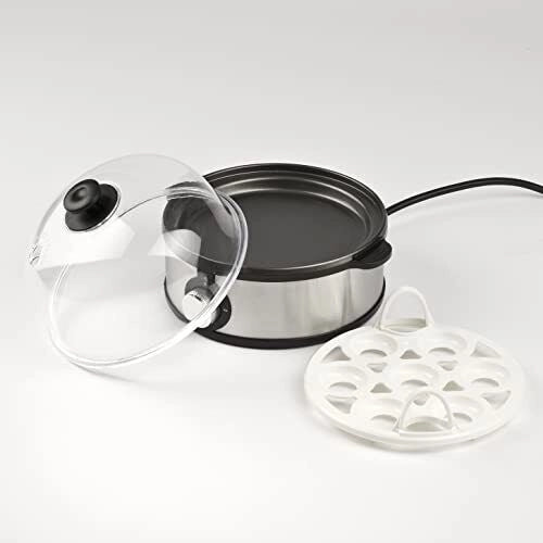 Girmi Egg Cooker Cuoci Uova Nero e Inox 360 Watt