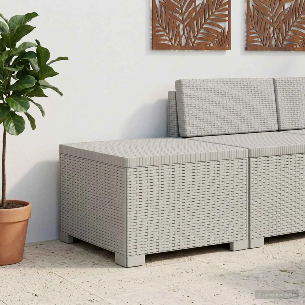 Divano da Giardino a 1 Posto Aspetto Rattan PP Bianco 8011758