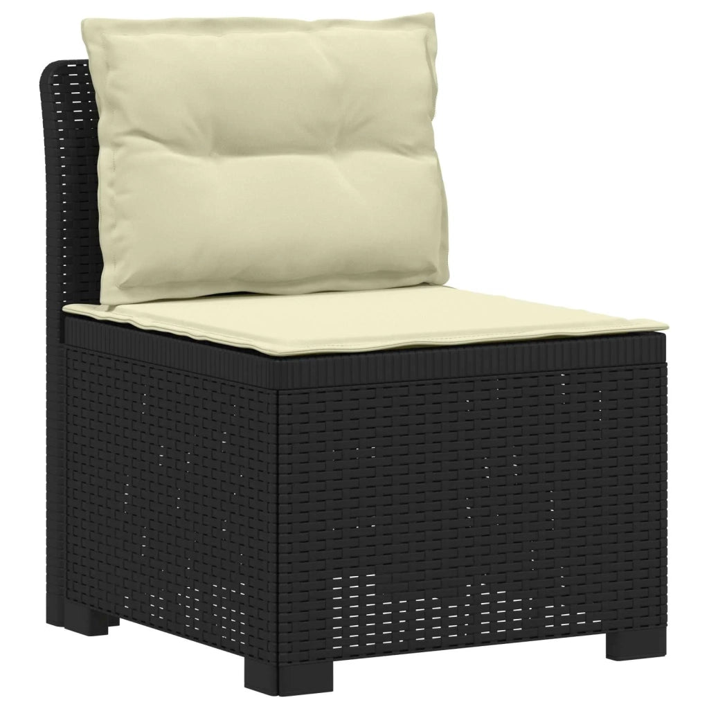 Divano da giardino 3 posti con cuscini in look rattan PP 8011976