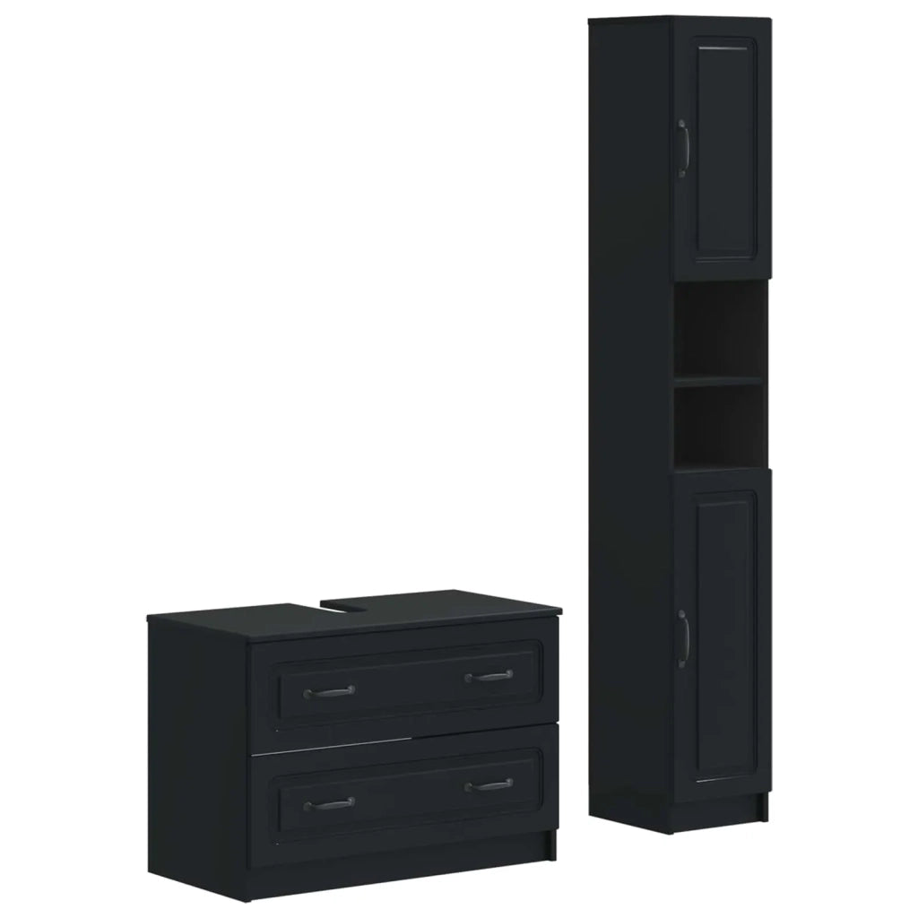 Set di Armadi da Bagno da 2 Pezzi UTRECHT Nero 3417568