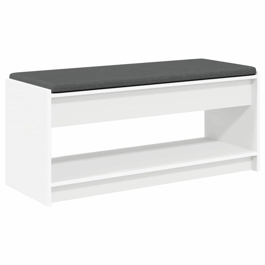 Panca per ingresso con cuscino Bianco 103 x 38 x 45 cm 891584