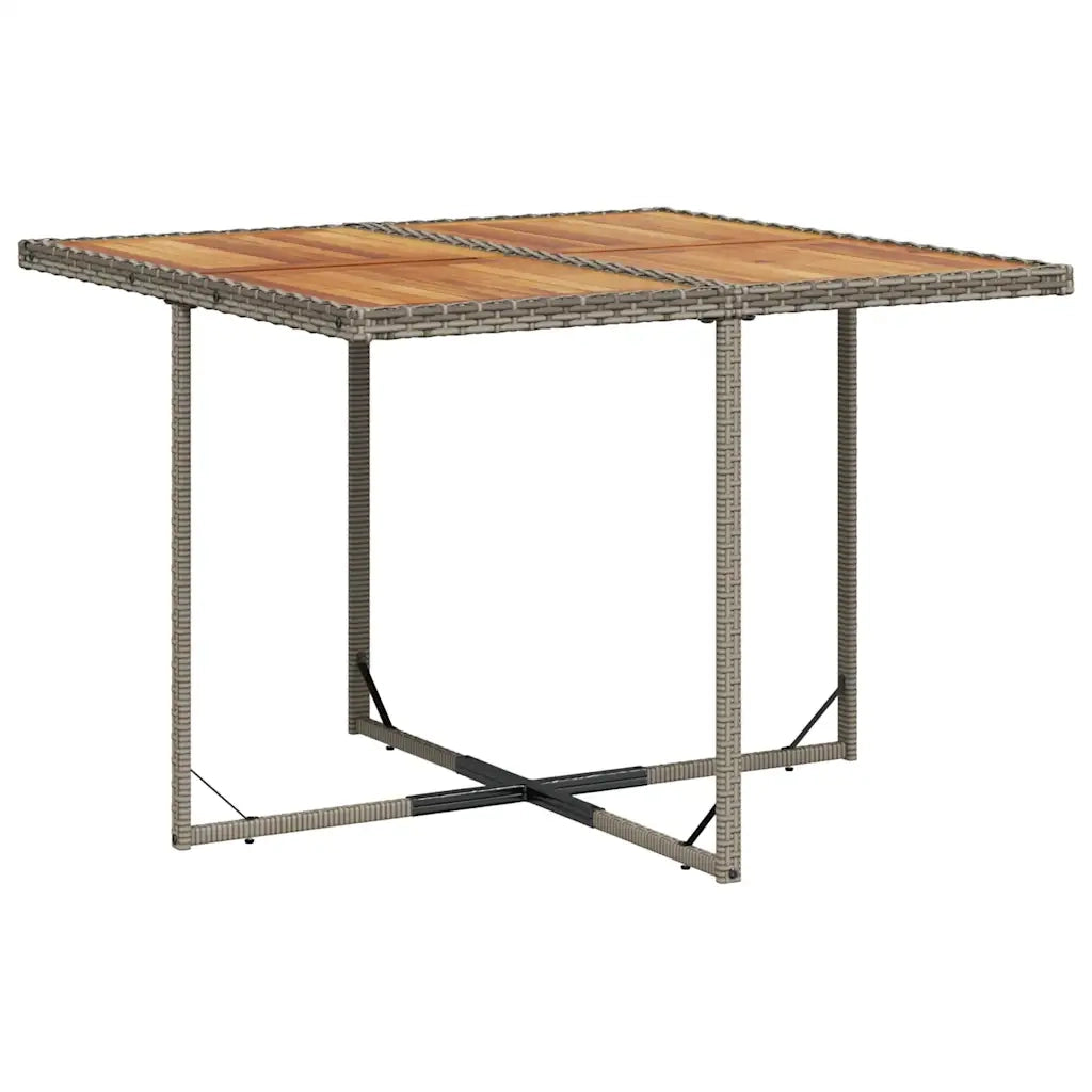 Set da Pranzo da Giardino 9 pz con Cuscini in Polyrattan Grigio 3210842